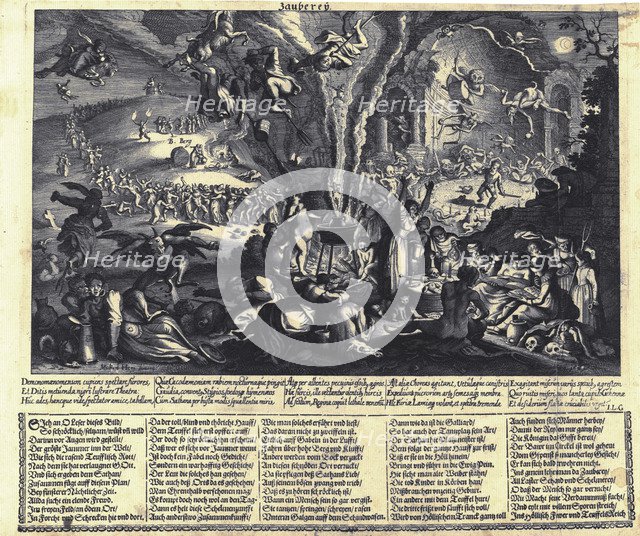 The Witches' Sabbat. Artist: Merian, Matthäus, the Elder (1593-1650)