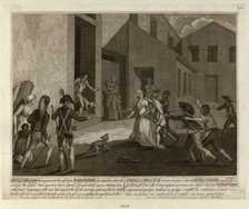The arrest of Cécile Renault on May 22, 1794 at the apartment of Robespierre, c. 1798. Creator: Aliprandi, Giacomo (1775-1855).