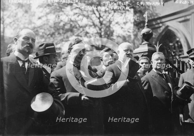 The McManus, Otto Rosalsky, Tom Foley, C.F. Murphy, Tim Sullivan funeral, 1913. Creator: Bain News Service.
