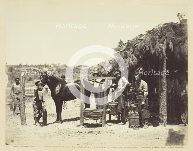 Army Forge Scene, in Front of Petersburg, August 1864. Creator: David Knox.
