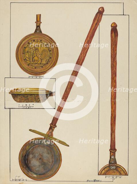 Warming Pan, 1935/1942. Creator: Florence Stevenson.