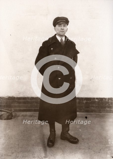 Delivery driver in uniform, 1929. Artist: Unknown