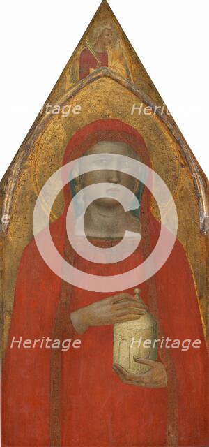 Saint Mary Magdalene, with an Angel [left panel], probably 1340. Creator: Pietro Lorenzetti.