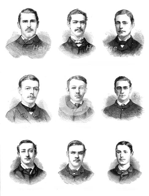 The Universities' Boat-Race: the Cambridge crew, 1881.  Creator: Unknown.