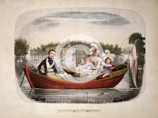 'The Royal Anglers on Virginia Water', (c1850?). Artist: Unknown