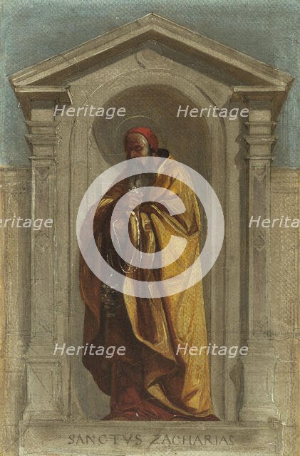 Sketch for the Church of Notre-Dame-de-Bonne-Nouvelle: Saint Zaccharie, c1840. Creator: Auguste Hesse.