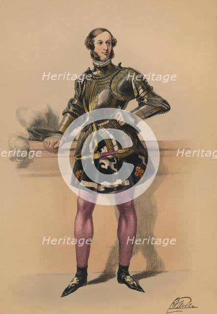 Guest in costume for Queen Victoria's Bal Costumé, May 12 1842, (1843).  Creator: John Richard Coke Smyth.