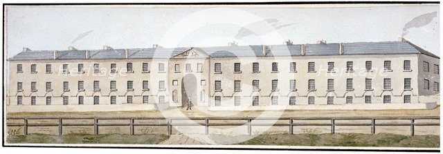View of Knightsbridge Barracks, Westminster, London, c1810. Artist: Anon