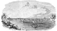 Wrought-Iron Railway-Bridge across the Nile, at Benha, 1856.  Creator: Unknown.