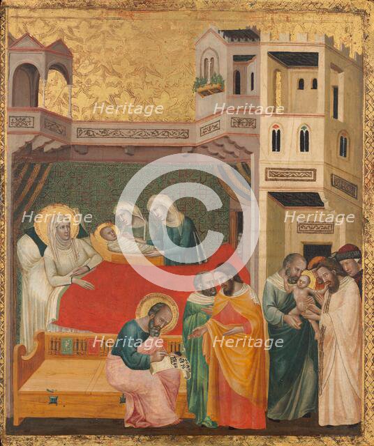 The Birth, Naming, and Circumcision of Saint John the Baptist, c. 1335. Creator: Giovanni Baronzio.