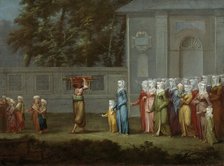 First walk to boys school, 1737. Artist: Vanmour (Van Mour), Jean-Baptiste (1671-1737)