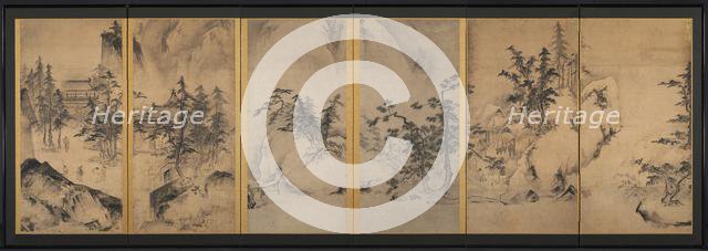 Winter and Spring Landscape, first half of the 1400s. Creator: Tensho Shubun (Japanese), attributed to.