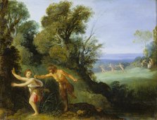 Pan and Syrinx, 1610-1620. Creator: Follower of Adam Elsheimer