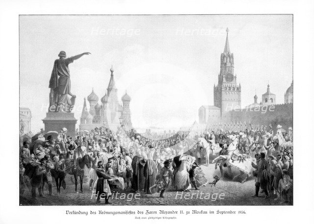 Czar Alexander II, Moscow, (september 1856), 1900. Artist: Unknown