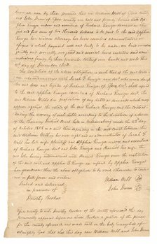 Transcript of court record regarding payment for hire of enslaved persons, December 2, 1808. Creator: Unknown.
