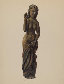 Draped Figure, c. 1937. Creator: Mina Lowry.