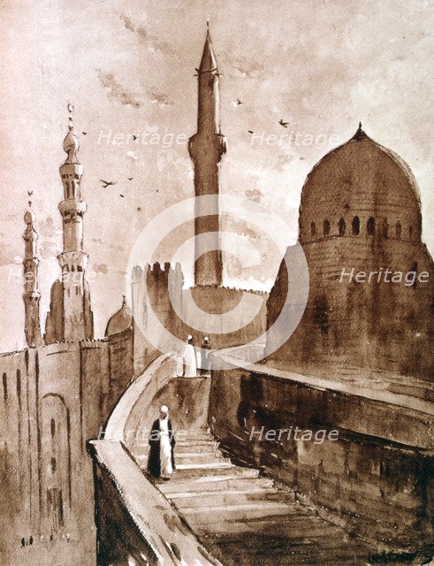 The Citadel at sunrise, Cairo, Egypt, 1928. Artist: Louis Cabanes