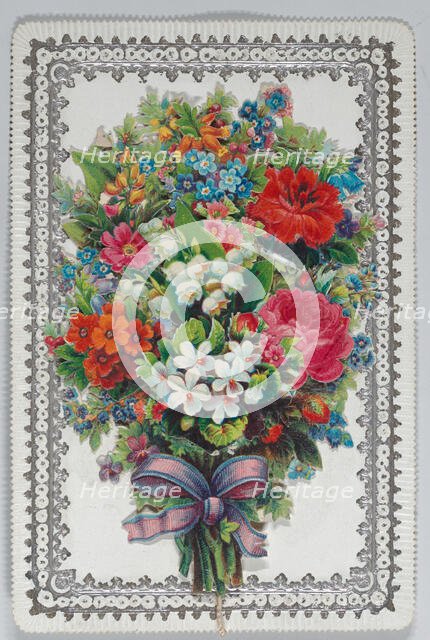 Valentine - Mechanical bouquet, holidays, wedding, ca. 1875., ca. 1875. Creator: Anon.