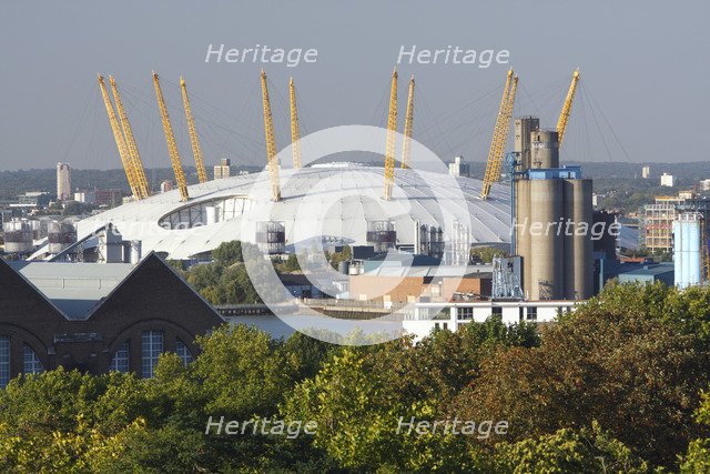 The O2 Arena from Greenwich Park, London, 2009. 