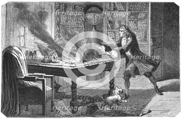 Isaac Newton, English scientist and mathematician, 1874. Artist: Unknown