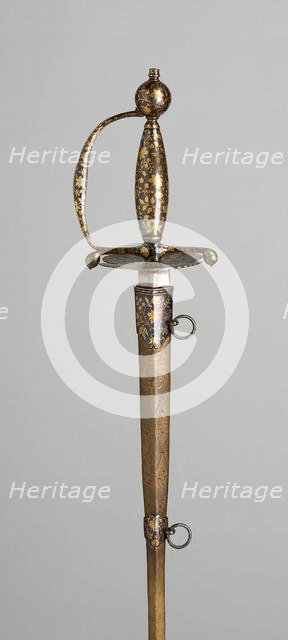 Smallsword and Scabbard, England, 1770/80. Creator: Unknown.