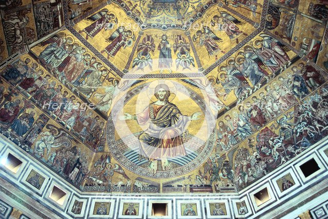Mosaic ceiling, Baptistry of St John, Florence, Italy