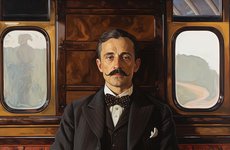 Thumbnail image of AI IMAGE - Portrait of Agatha Christie's Hercule Poirot, 2023. Creator: Heritage Images.