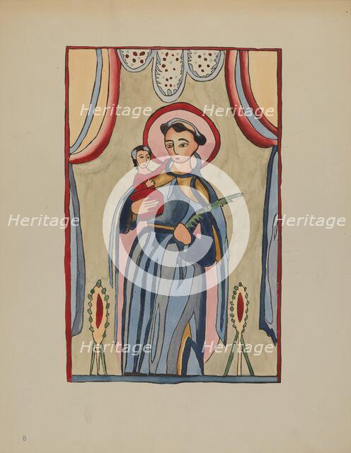 Panel from Altar Piece of San Antonio, c. 1936. Creator: E. Boyd.