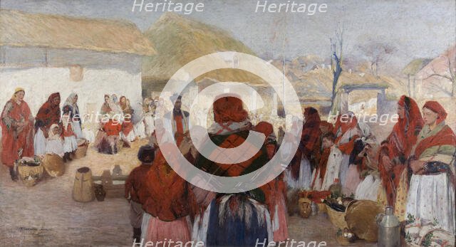 Blessing of Easter Food, 1897. Creator: Wlodzimierz Tetmajer.