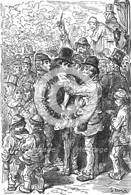 'Outside the Ring', 1872.  Creator: Gustave Doré.