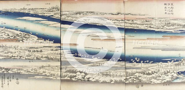 The Sumida River in Snow, c1832-34. Creator: Ando Hiroshige.