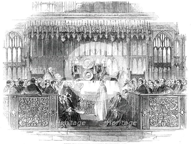Consecration of the Bishop of Montreal, in Westminster Abbey, 1850. Creator: Smyth.