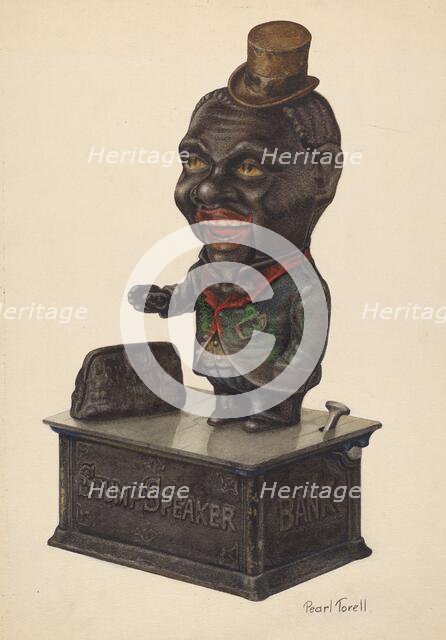 Toy Bank: Stump Speaker, c. 1938. Creator: Pearl Torell.