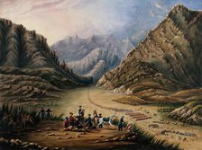 Cavalry drill in the mountains, Afghanistan. Creator: Unknown.