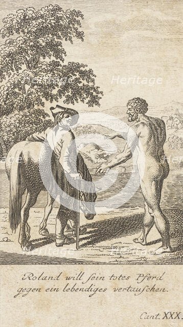 Plate 10 for Ariosto's 'Orlando Furioso', 1772. Creator: Daniel Berger.