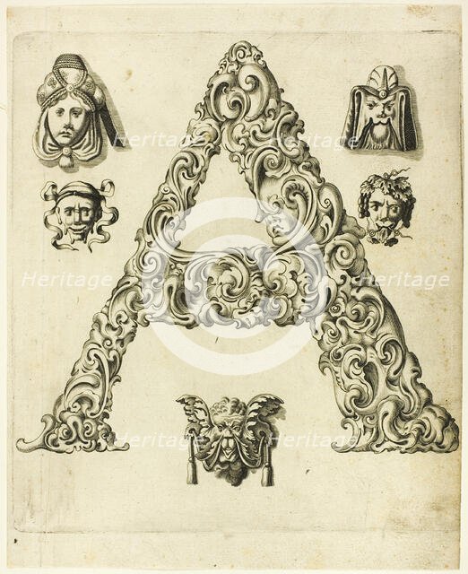 Letter A, 1630. Creator: Pierre Aubry.