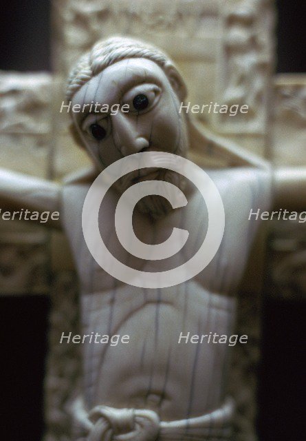 Detail of an ivory crucifix. Artist: Unknown