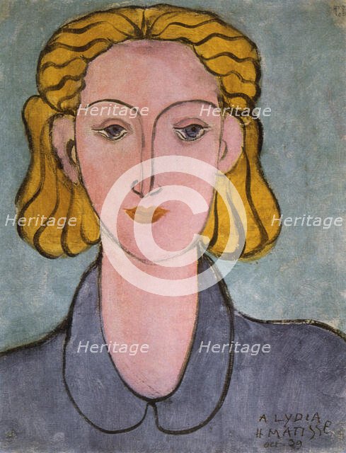 'Young Woman in a Blue Blouse (Portrait of Lydia Delectorskaya)', 1939. Creator: Henri Matisse.