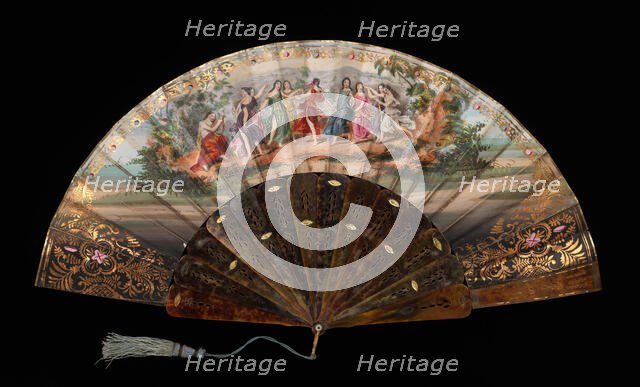 Fan, European, 1860-79. Creator: Unknown.