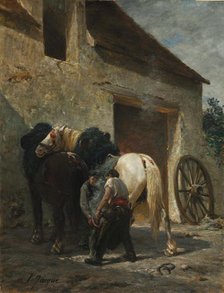 Blacksmiths, after 1887. Creator: Émile Jacque (French, 1848-1912).