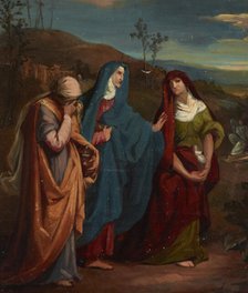 Sketch to the Painting "Three Marys Walking to Christ's Tomb", before 1864. Creator: Jozef Simmler.