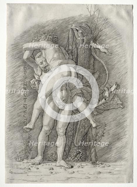 Hercules and Antaeus, 1400s. Creator: Andrea Mantegna (Italian, 1431-1506), school of.
