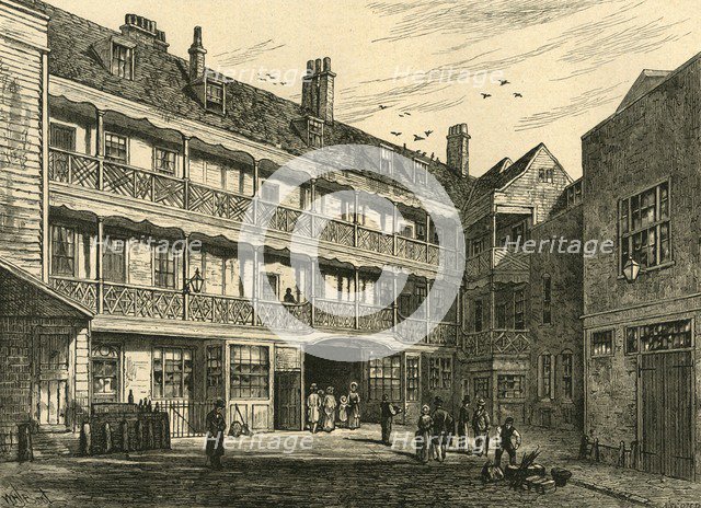 'The Inner Court of the Old Belle Sauvage.', (1897). Creator: Unknown.