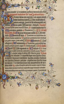 Decorated Text Page; Psalter, 1420-1430. Creator: Unknown.