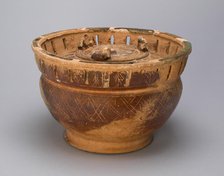 Bowl-Shaped Vessel with Cover (Gui) and Pierced Collar, Eastern Han dynasty, 1st century. Creator: Unknown.