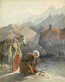 The prayer (From the Series Scènes du Caucase). Artist: Zichy, Mihály (1827-1906)