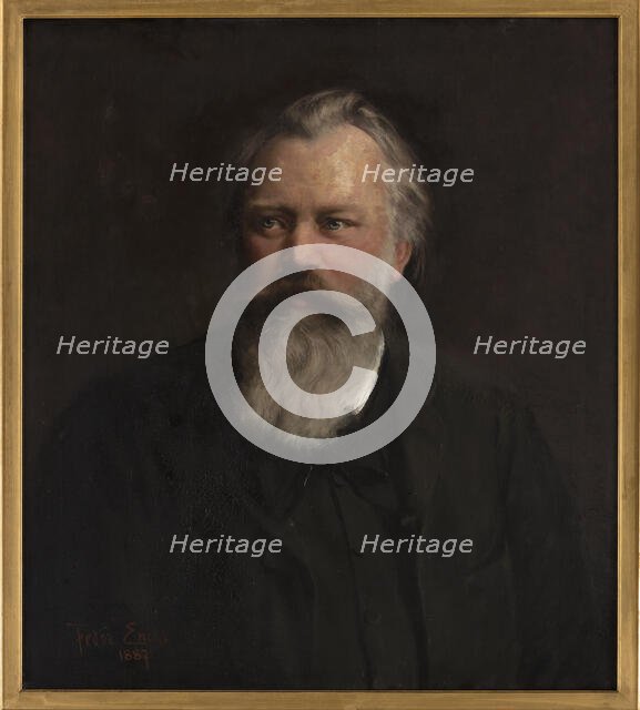 Portrait of the composer Johannes Brahms (1833-1897), 1878. Creator: Encke, Fedor (1851-1926).