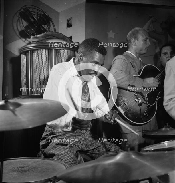Portrait of Denzil Best, Billy Bauer, and Chubby Jackson, Pied Piper, New York, N.Y., ca. Sept. 1947 Creator: William Paul Gottlieb.
