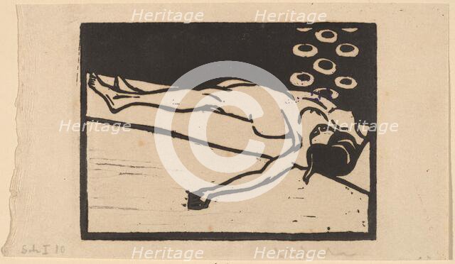 Reclining Nude, 1905. Creator: Ernst Kirchner.