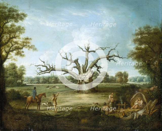 'The Fairlop Oak, Hainault Forest', 1816. Creator: Henry Milbourne.